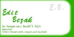 edit bezak business card